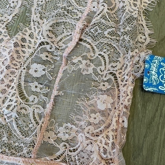 Free People Showoff Lace Bodysuit Ballet Combo Size Small - Picture 2 of 13